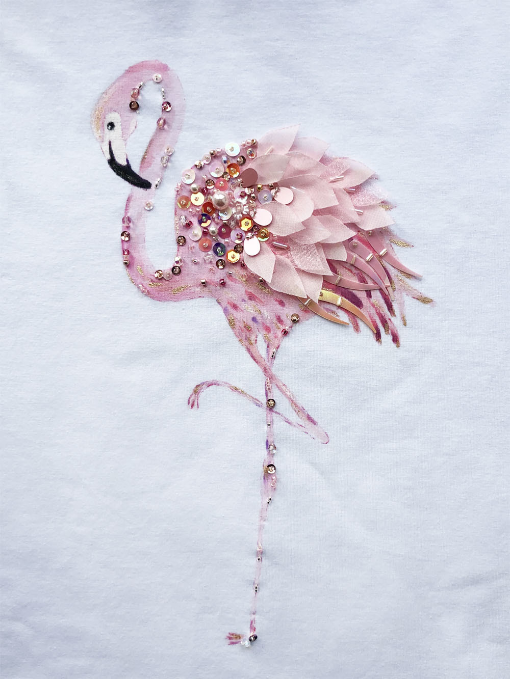 Свитшот с фламинго