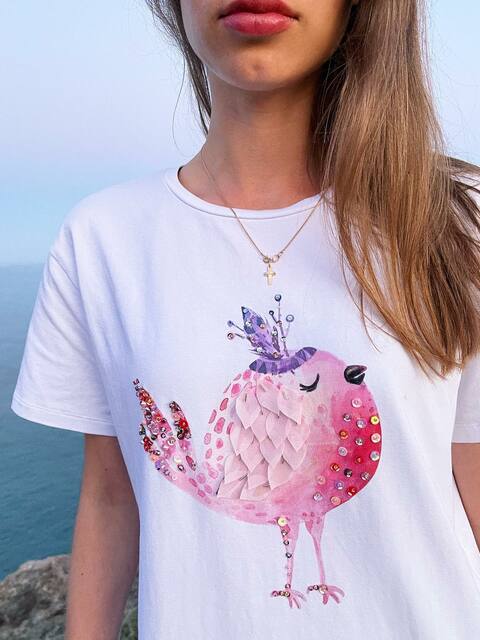 Футболка кокетка