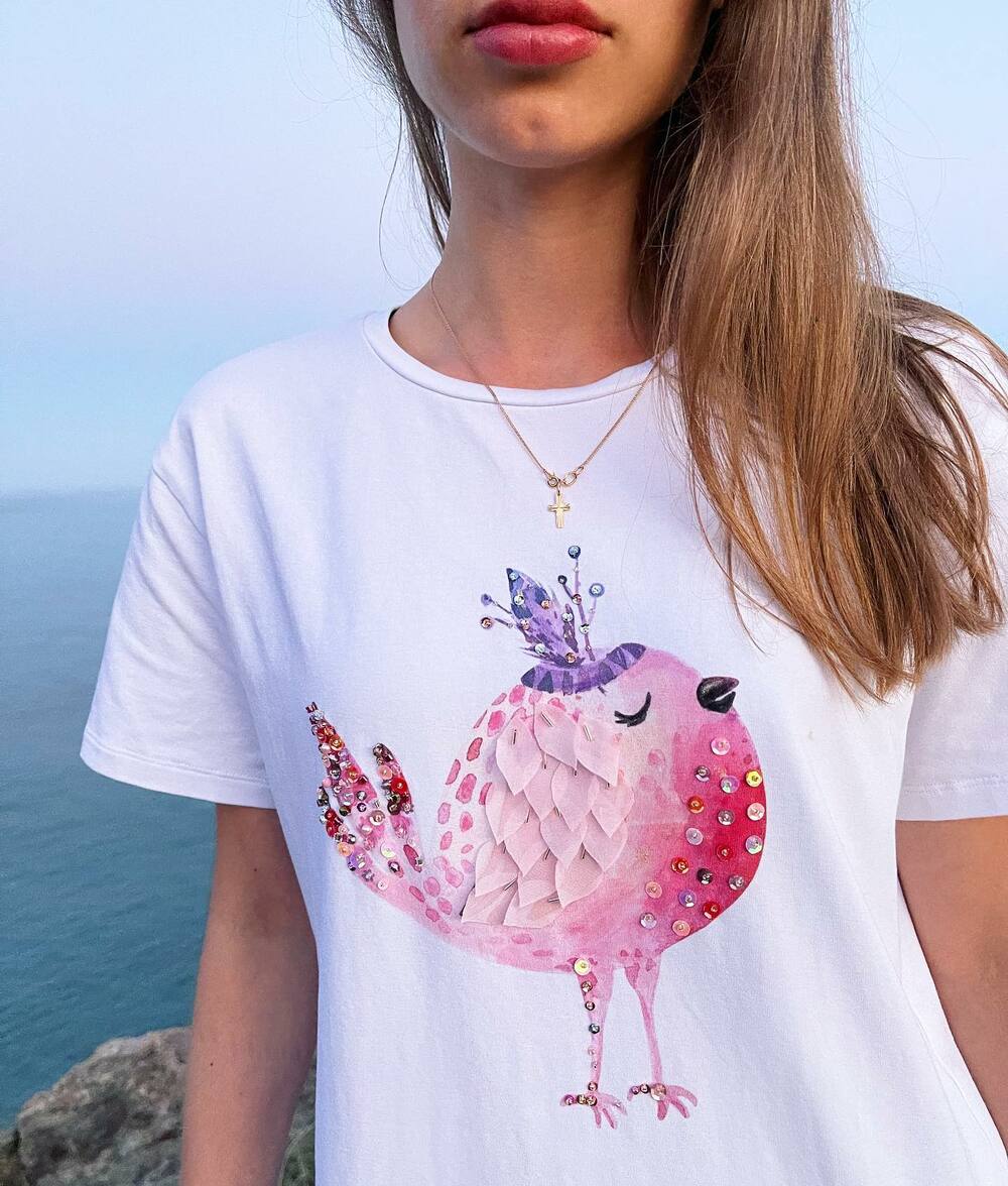 Футболка кокетка