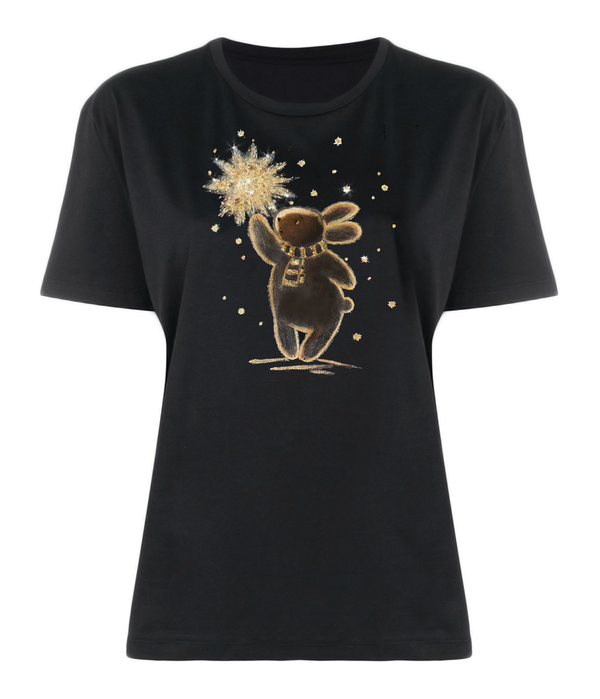 Футболка зимний зайка