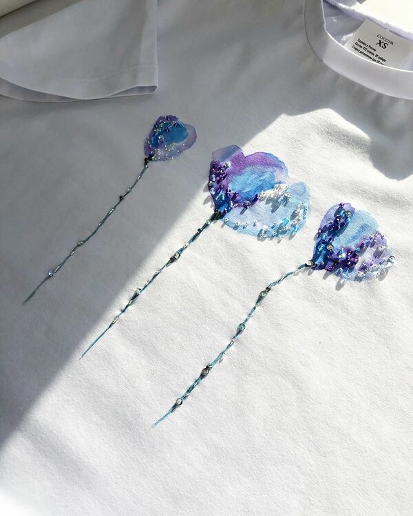 Футболка ирисы