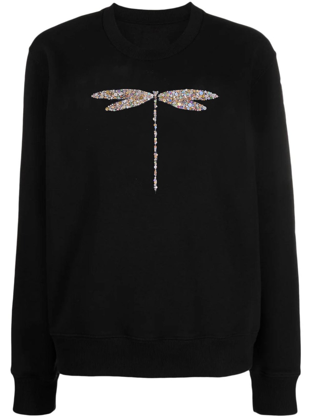 Свитшот стрекоза черный