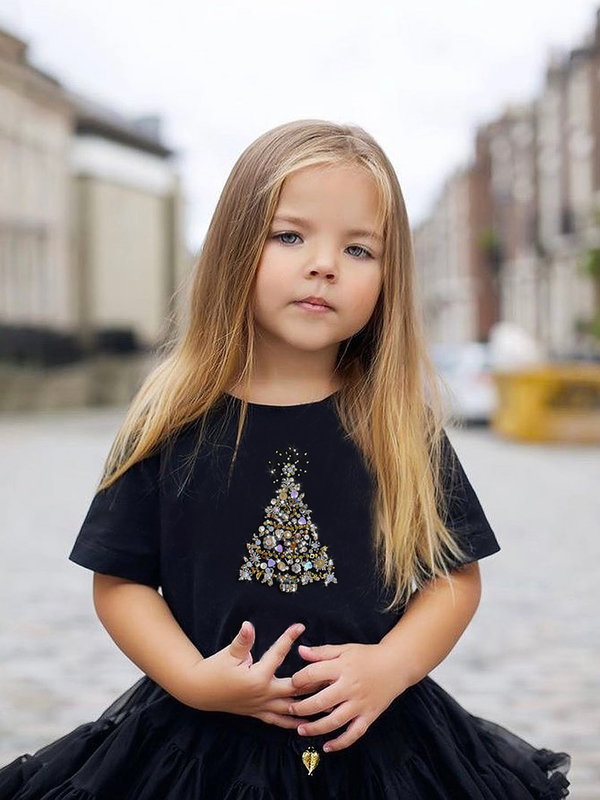 Футболка с елочкой детская