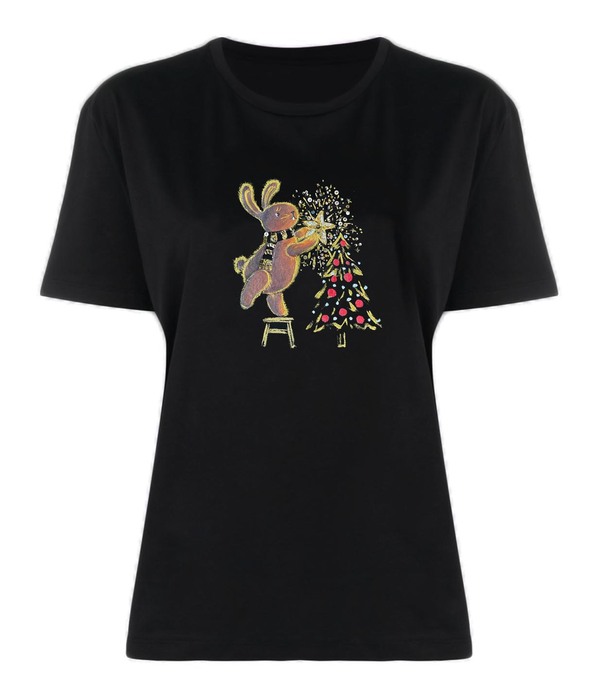 Футболка новогодний зайка
