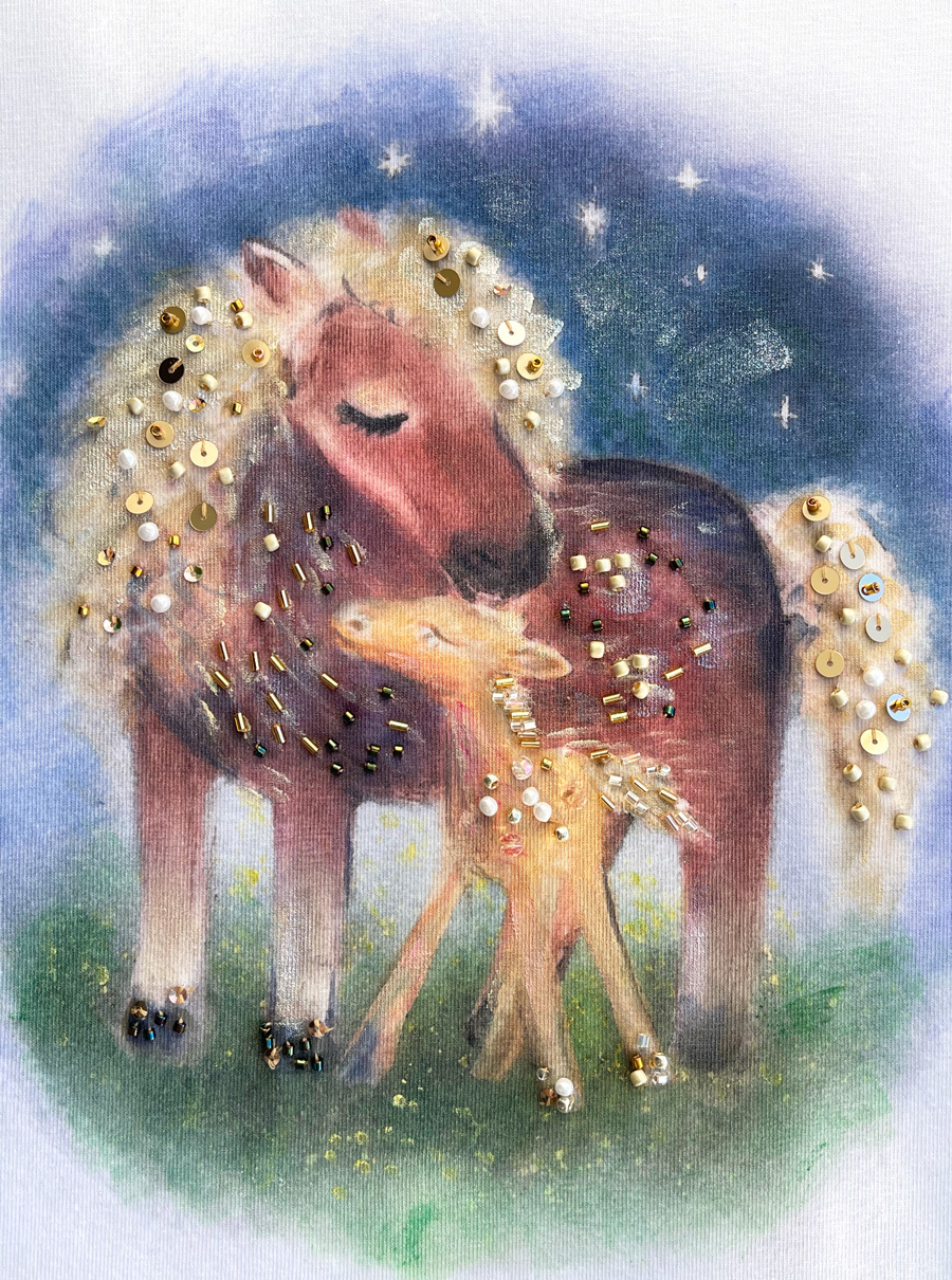 Свитшот с лошадками