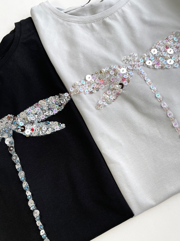 Футболка стрекоза перламутровая