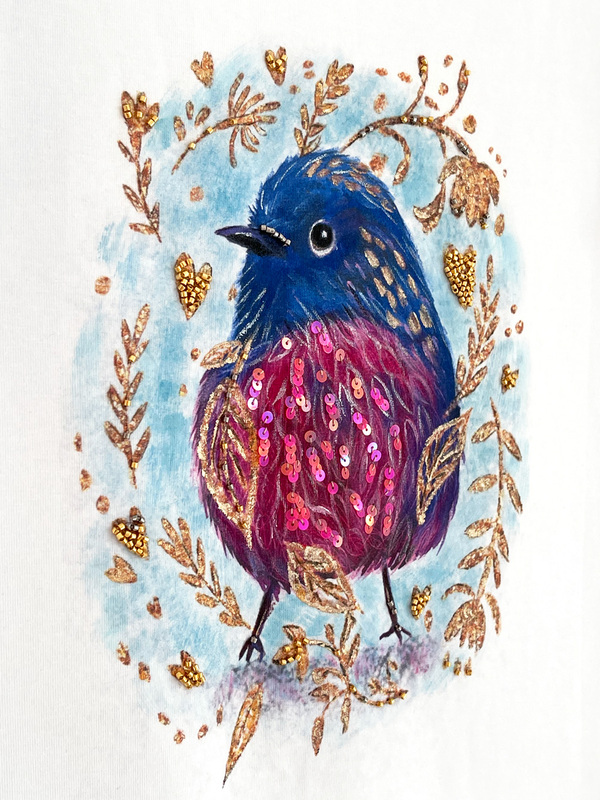 Свитшот с малиновкой