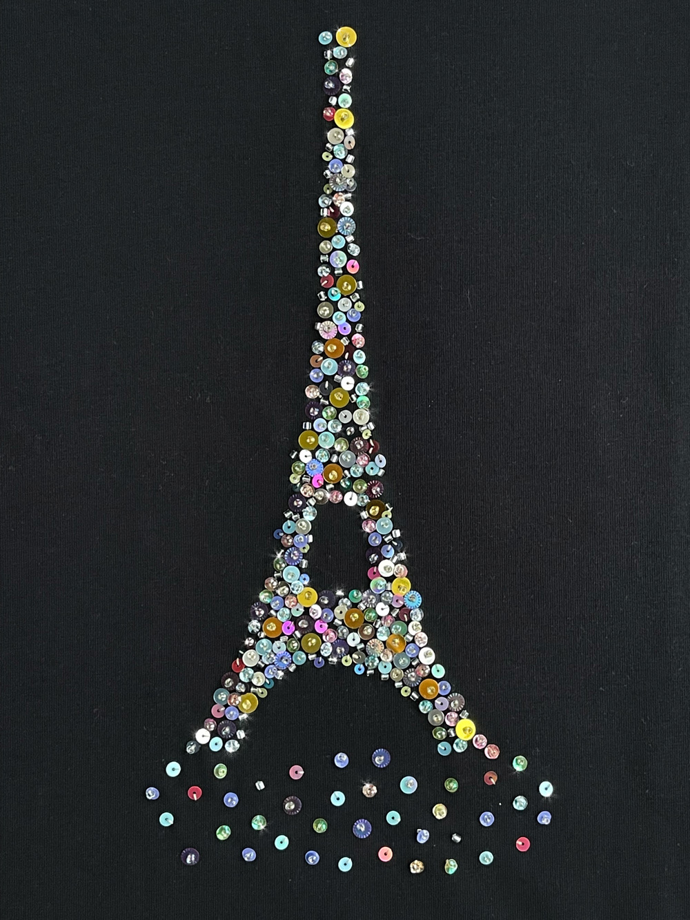 Футболка с Эйфелевой башней черная