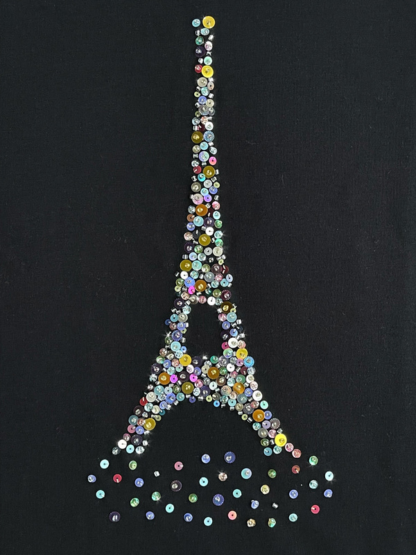 Футболка с Эйфелевой башней черная