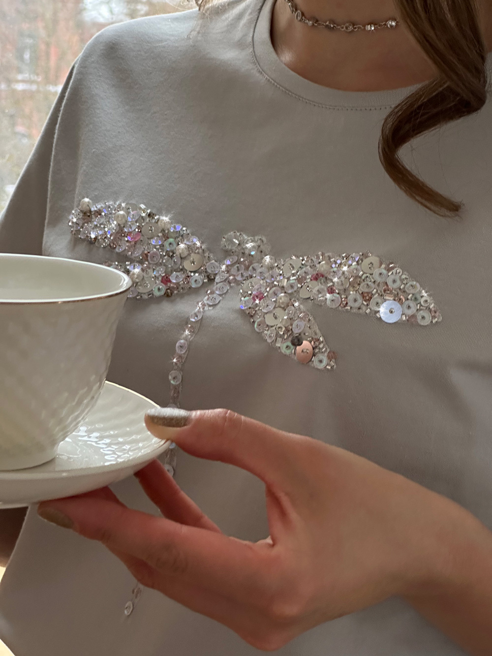 Футболка стрекоза перламутровая