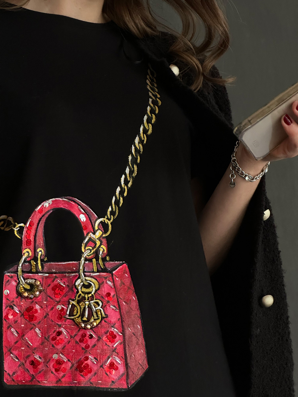 Футболка сумочка Леди Диор