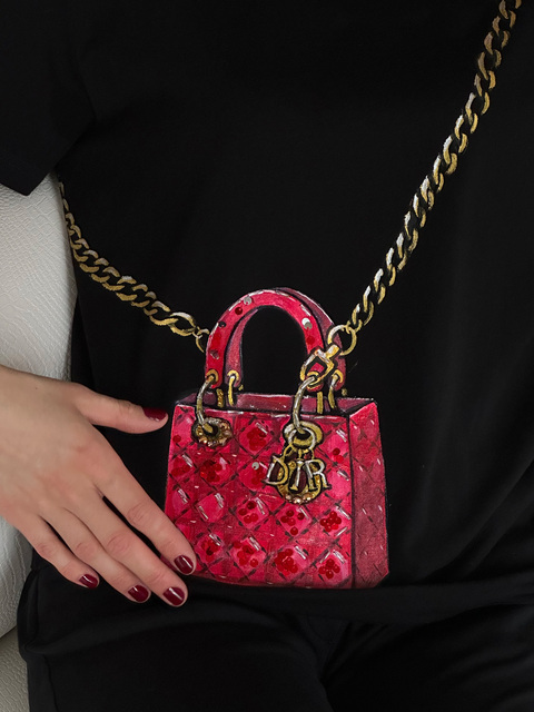 Футболка сумочка Леди Диор