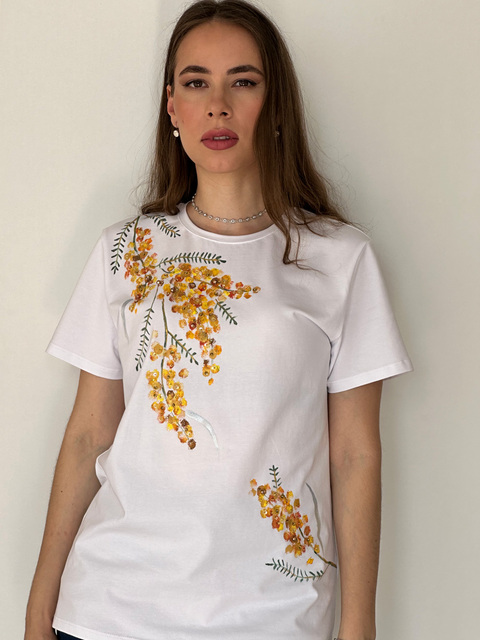 Футболка мимоза