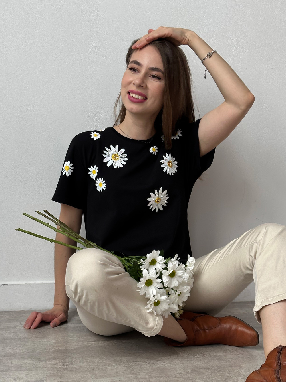 Футболка ромашки