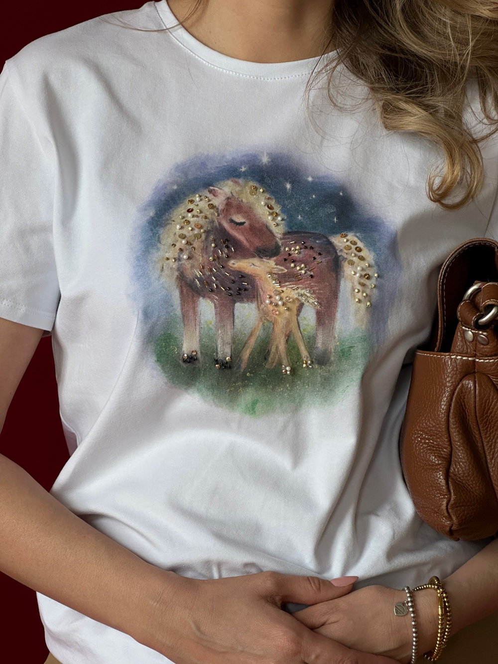 Футболка нежные лошадки