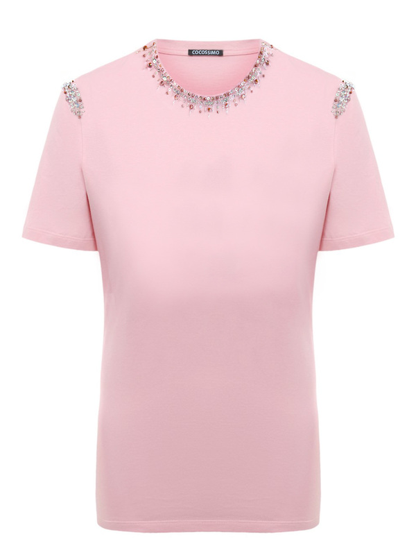 Футболка в стиле CHANEL розовая
