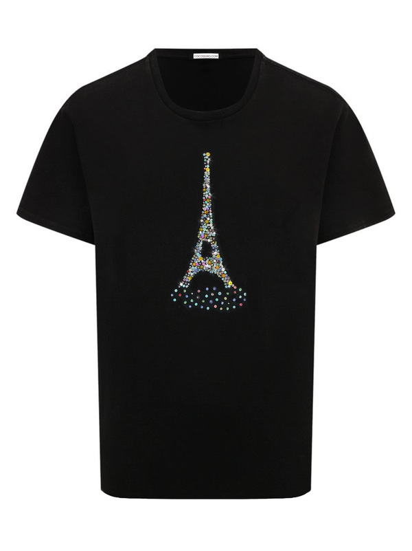Футболка с Эйфелевой башней черная