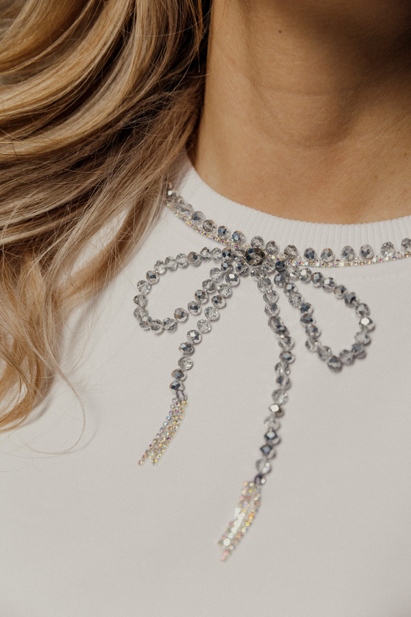 Свитшот белый с бантиком