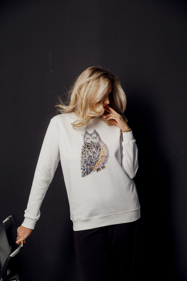 Свитшот с нежной совой