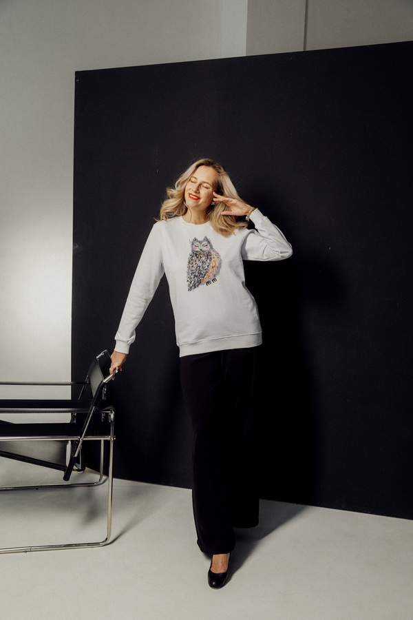 Свитшот с нежной совой