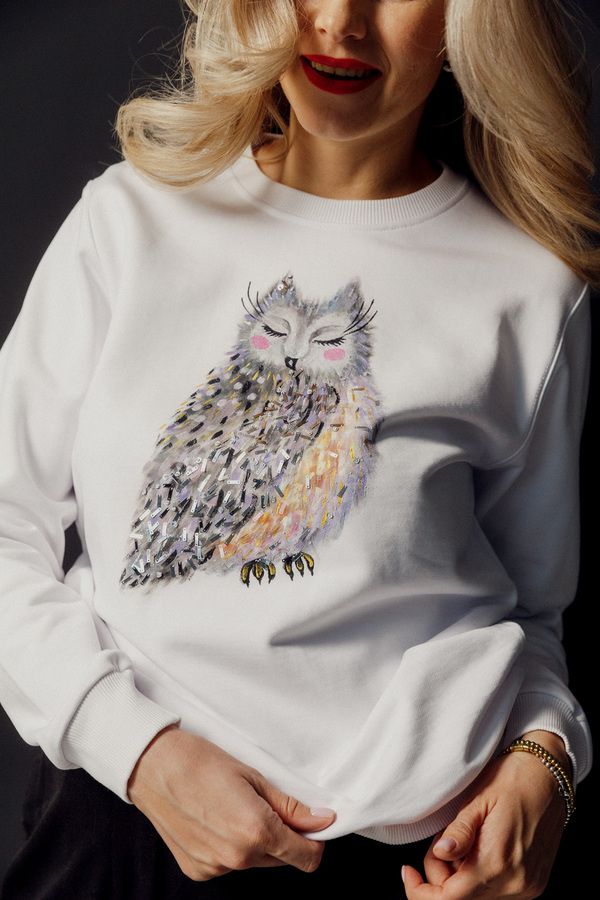 Свитшот с нежной совой