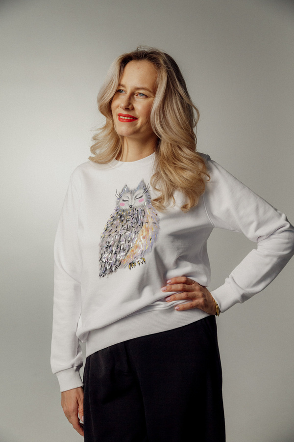 Свитшот с нежной совой