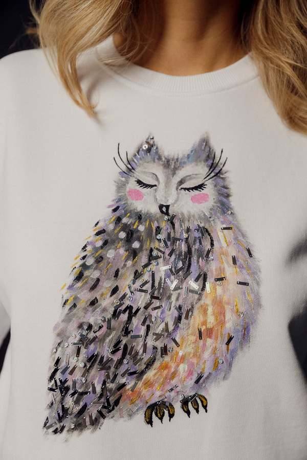 Свитшот с нежной совой