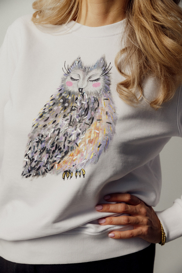 Свитшот с нежной совой