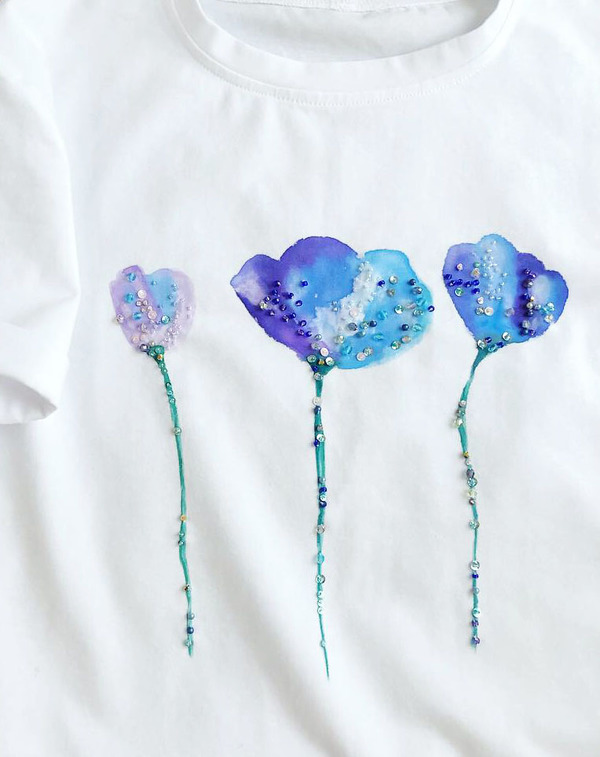 Футболка ирисы