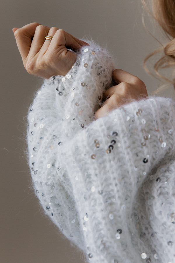 Кардиган жемчужно-белый