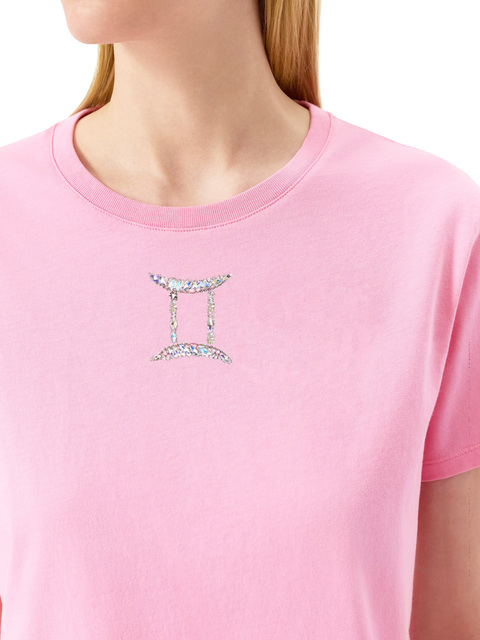 Футболка близнецы розовая