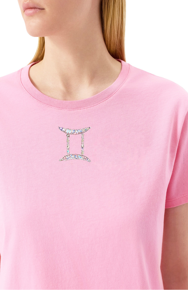 Футболка близнецы розовая