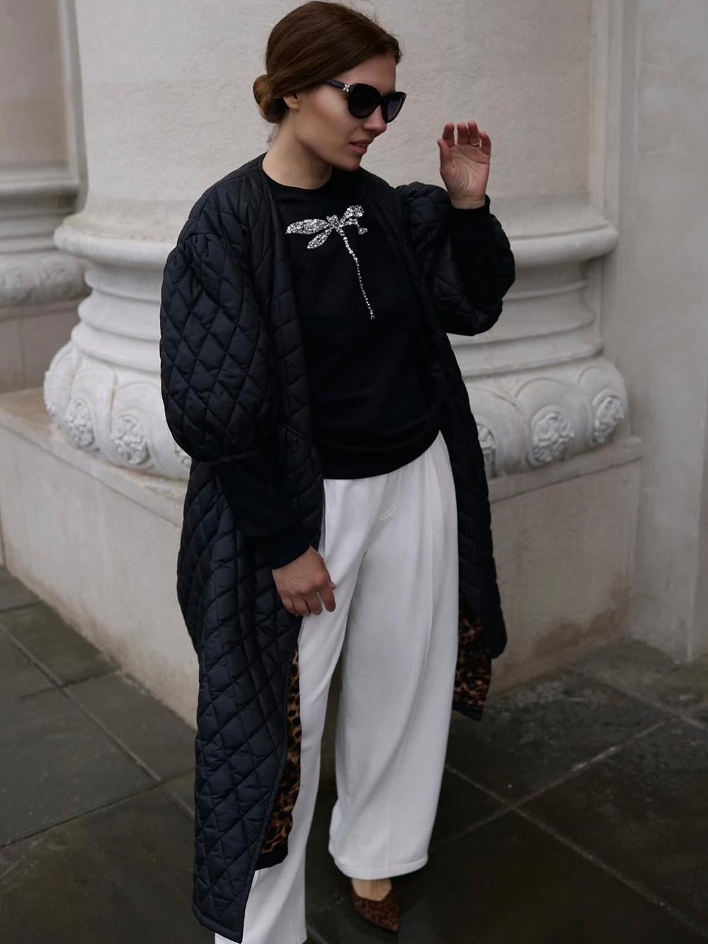 Свитшот стрекоза черный