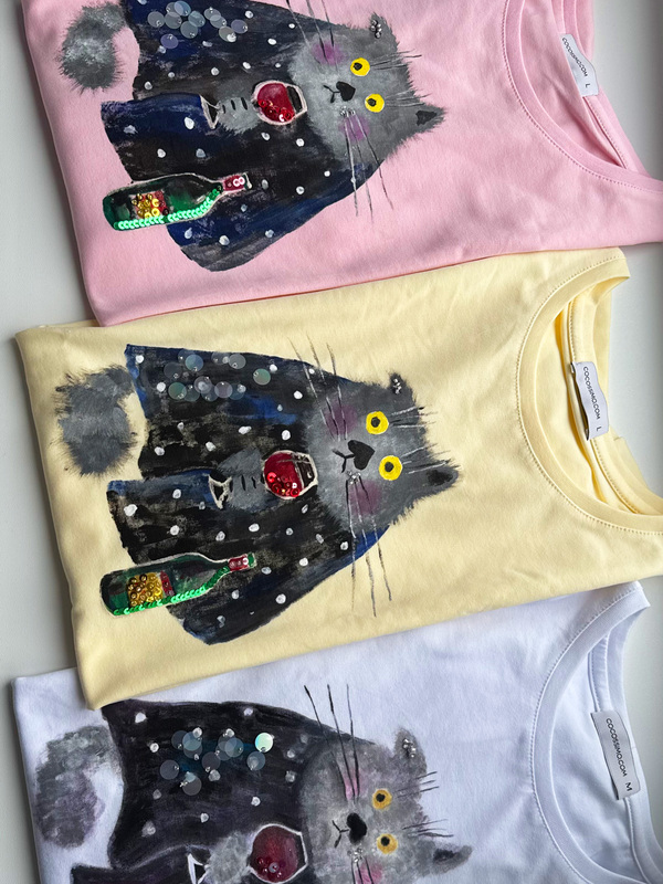 Футболка под настроение сливочная