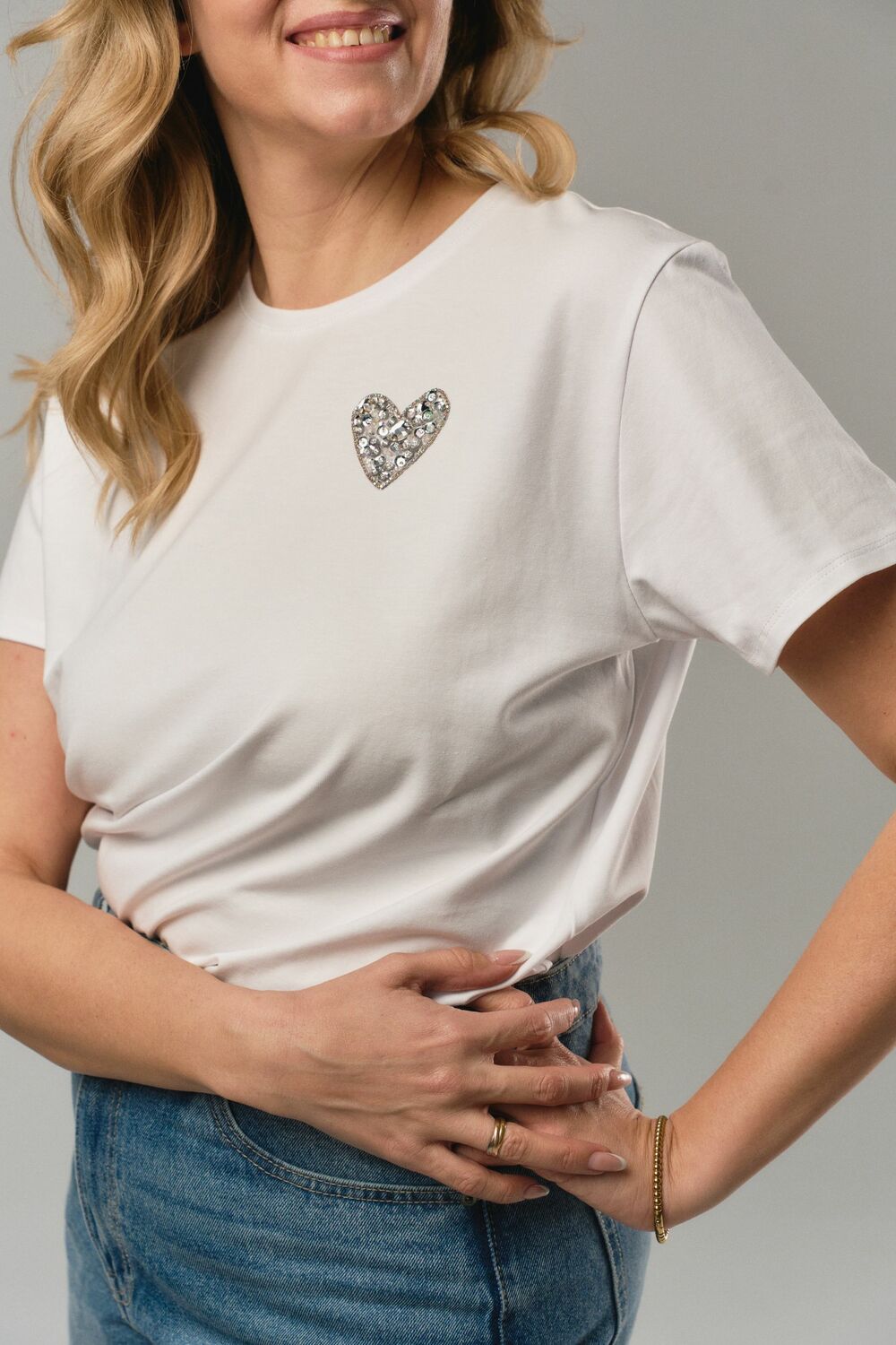 Футболка сердце с вышивкой