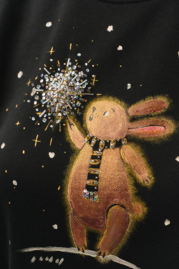 Свитшот с зимним зайкой