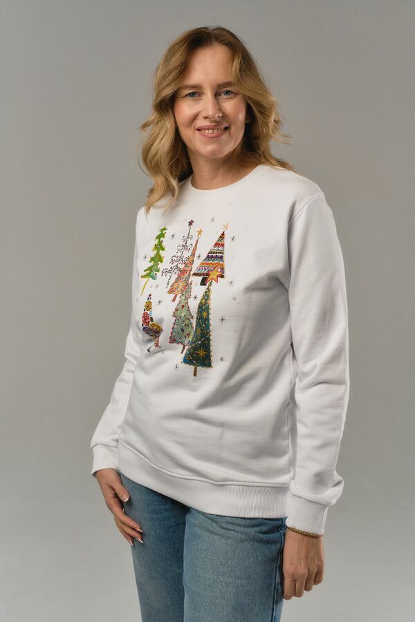 Свитшот с новогодними ёлками