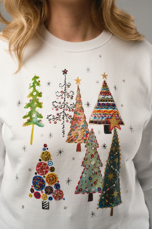Свитшот с новогодними ёлками