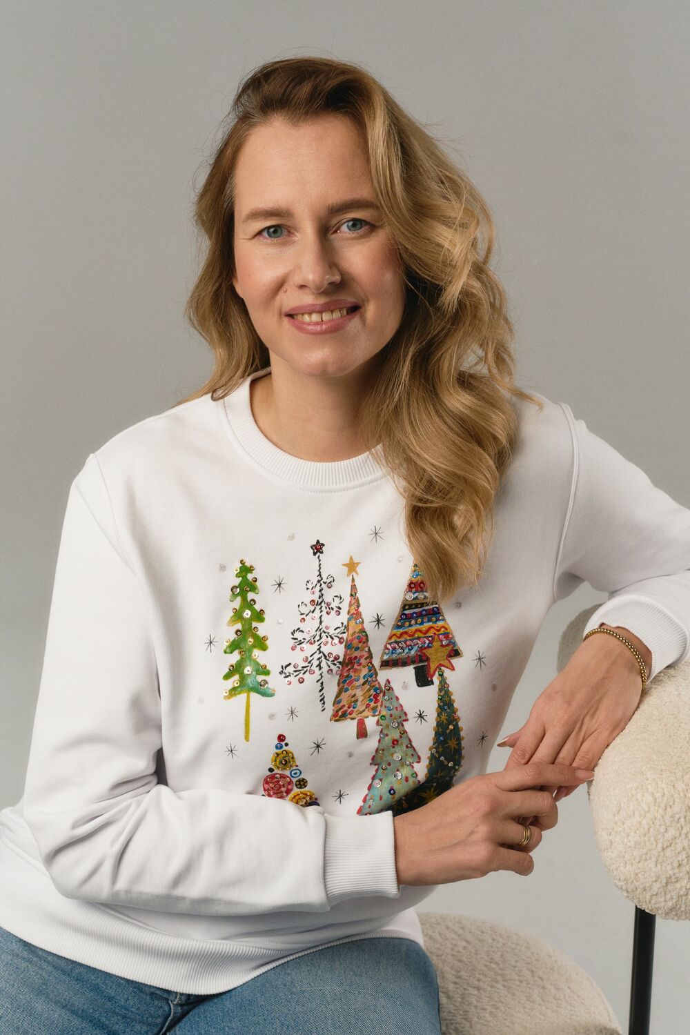 Свитшот с новогодними ёлками
