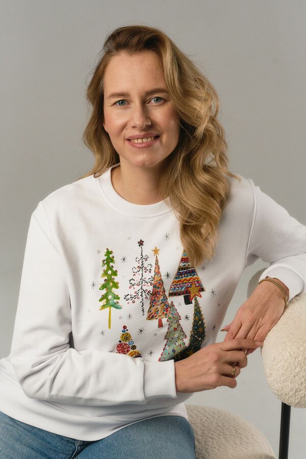 Свитшот с новогодними ёлками