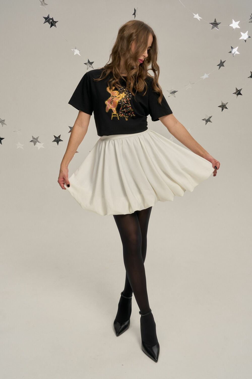 Футболка новогодний зайка