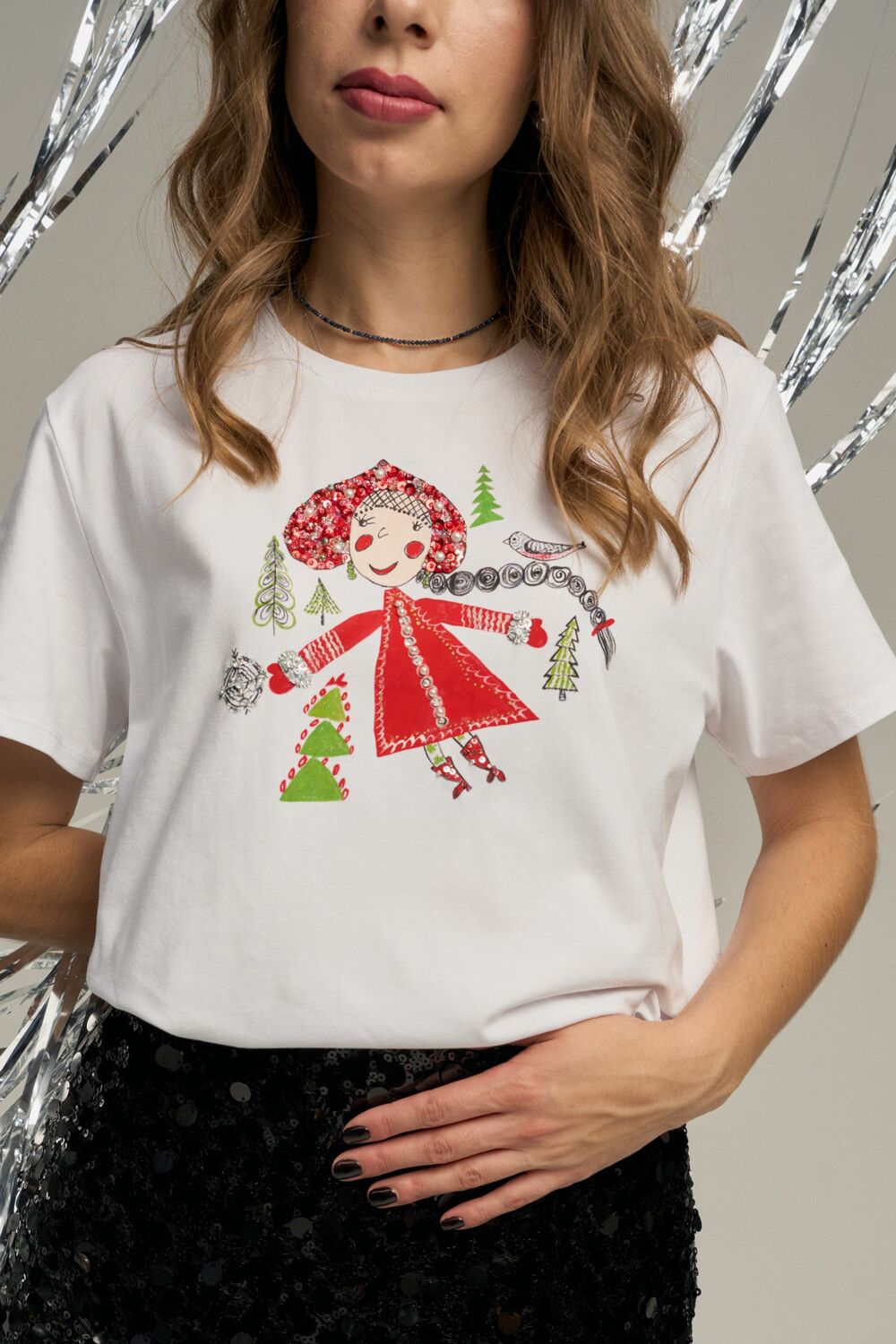 Футболка снегурочка