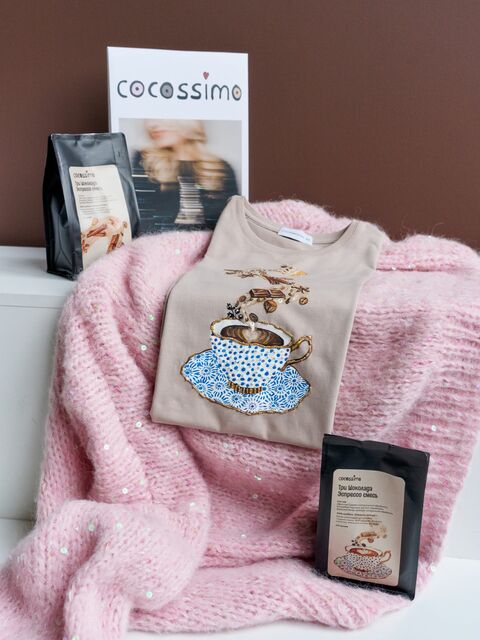 Подарочный набор №1 для кофеманов: футболка + кофе