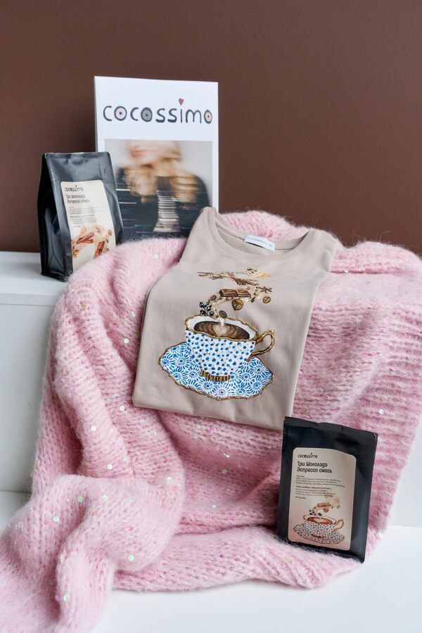 Подарочный набор №1 для кофеманов: футболка + кофе