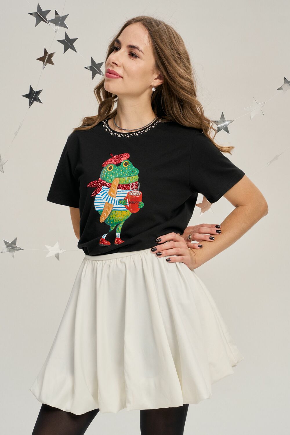 Футболка черная с жабёнком