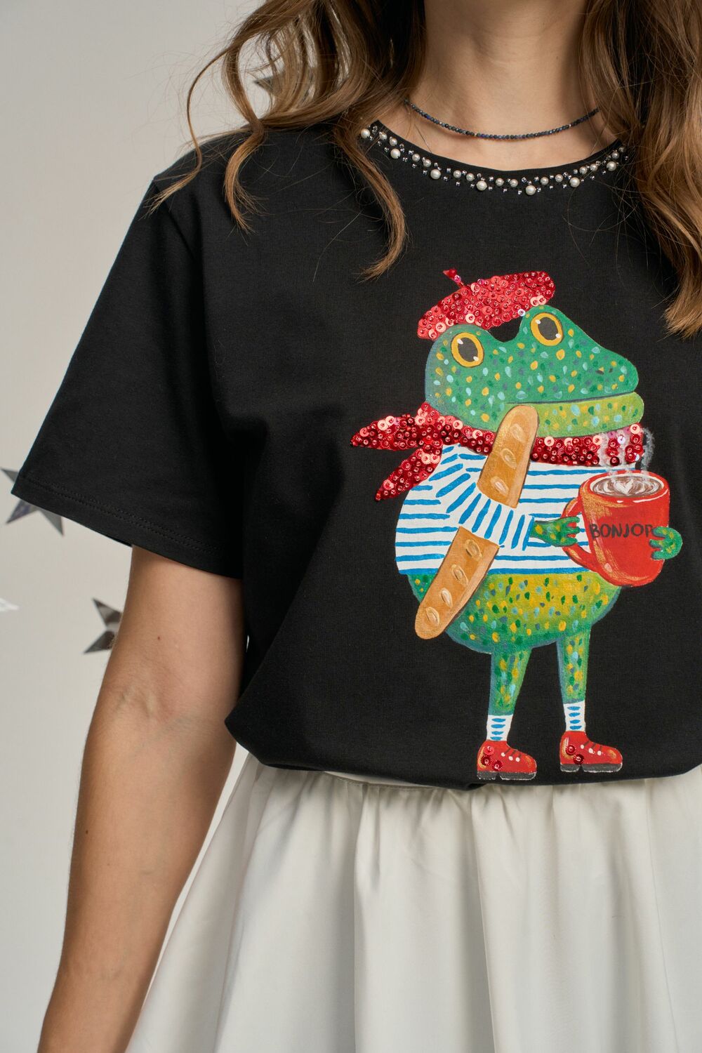 Футболка черная с жабёнком