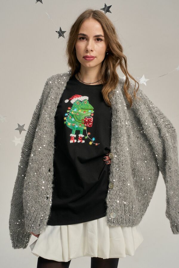 Футболка новогодний жабёнок