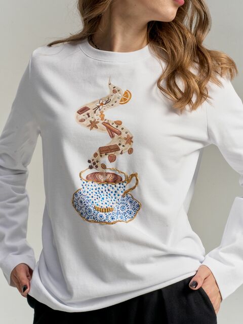 Лонгслив для любителей кофе 