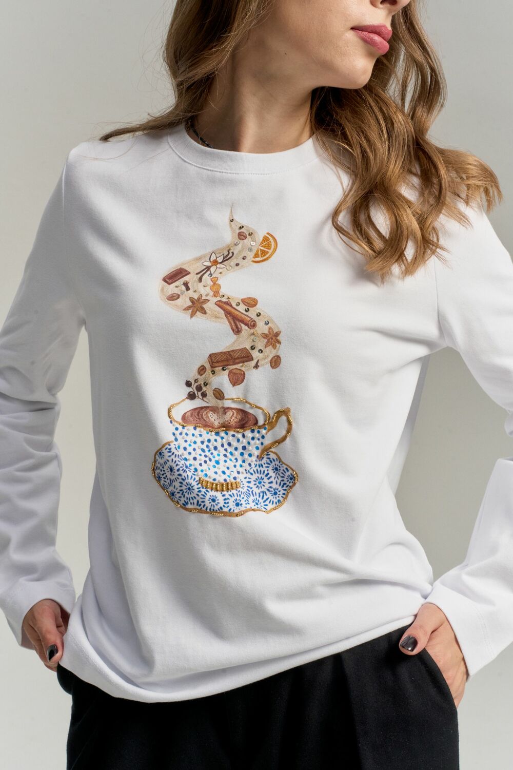 Лонгслив для любителей кофе 