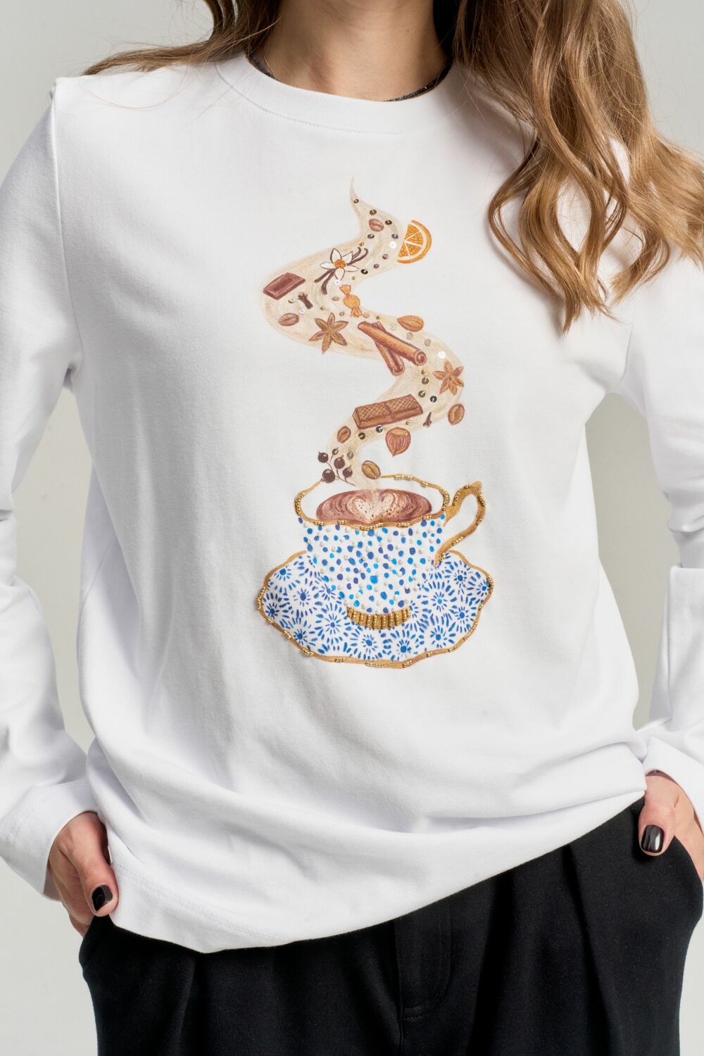 Лонгслив для любителей кофе 